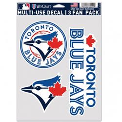 9416608020 MLB Toronto Blue Jays Decal Multi Use Fan - Pack of 3