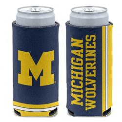 9416608564 NCAA Michigan Wolverines Can Cooler Slim Can Design