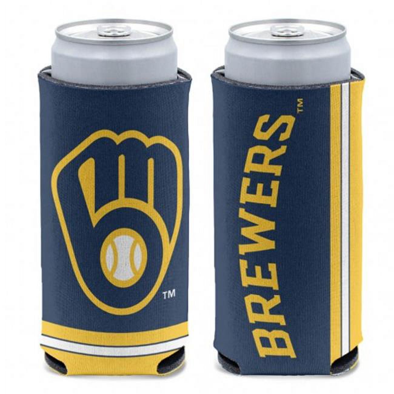 Picture of Wincraft 9416608772 MLB Milwaukee Brewers Can Cooler Slim Can Design