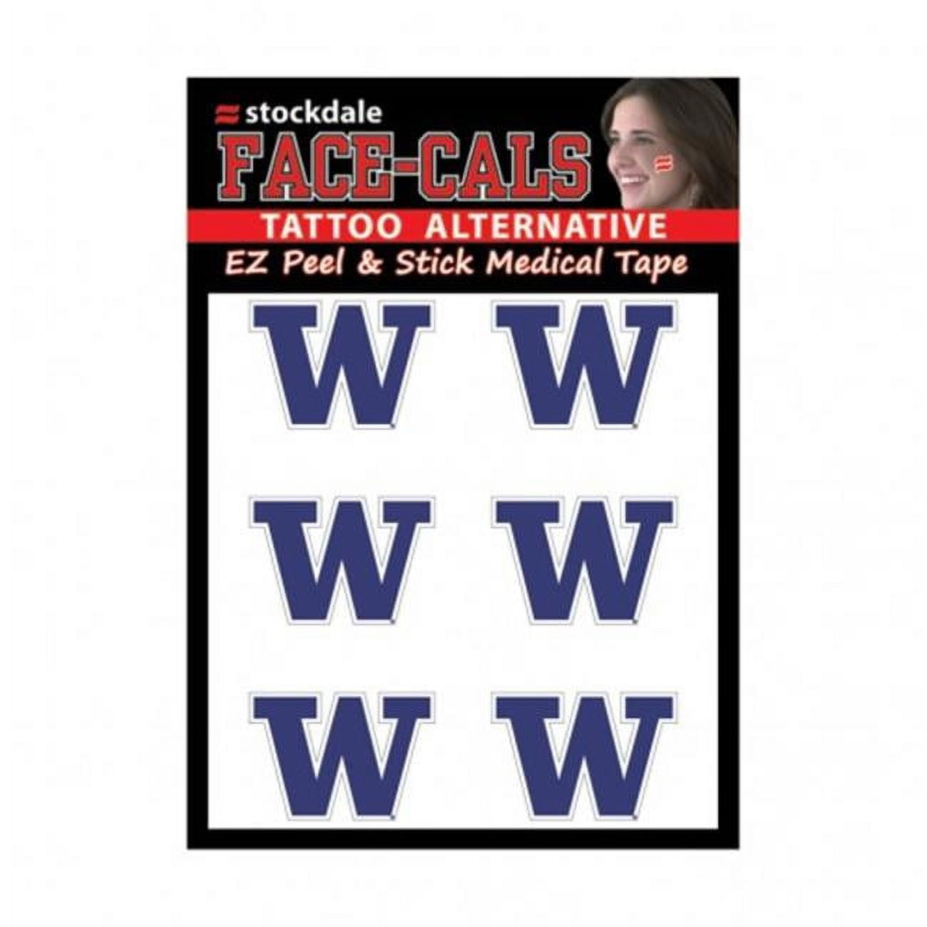 NCAA Washington Huskies Tattoo Face Cals