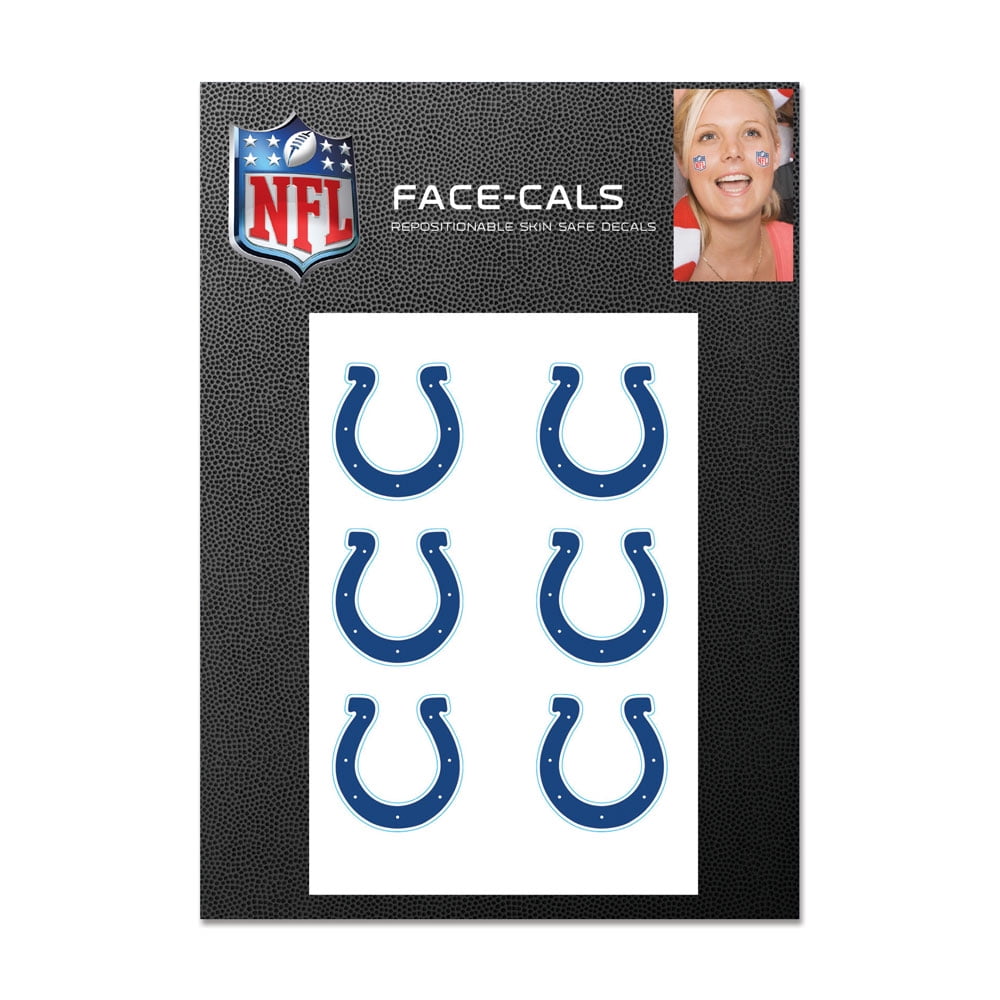1493476169 NFL Indianapolis Colts Tattoo Face Cals
