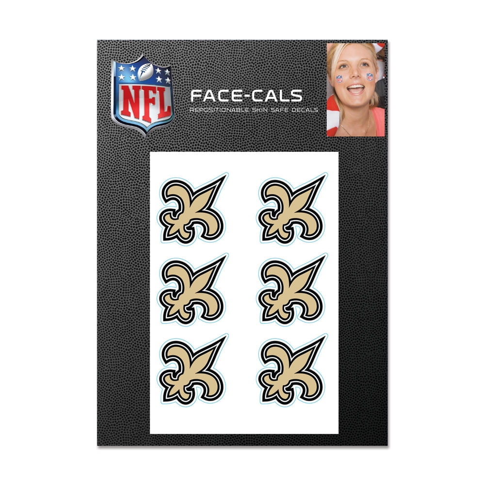 1493476240 NFL New Orleans Saints Tattoo Face Cals