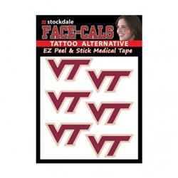 NCAA Virginia Tech Hokies Tattoo Face Cals