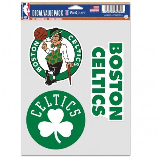 NBA Boston Celtics Decal Multi Use Fan - Pack of 3