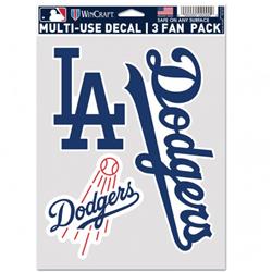 9416606935 MLB Los Angeles Dodgers Decal Multi Use Fan - Pack of 3