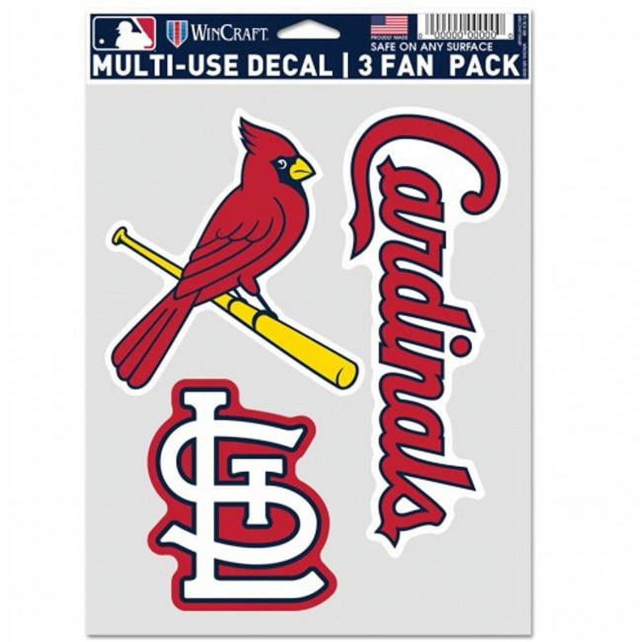 MLB St. Louis Cardinals Decal Multi Use Fan - Pack of 3