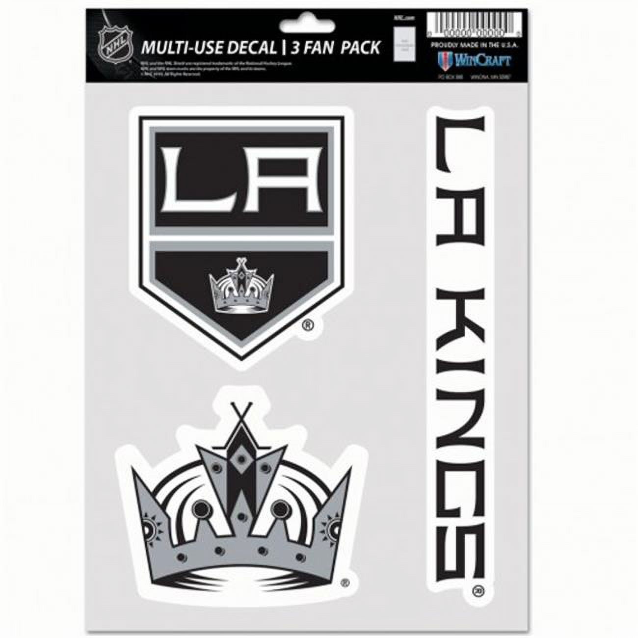 9416607416 NHL Los Angeles Kings Decal Multi Use Fan - Pack of 3
