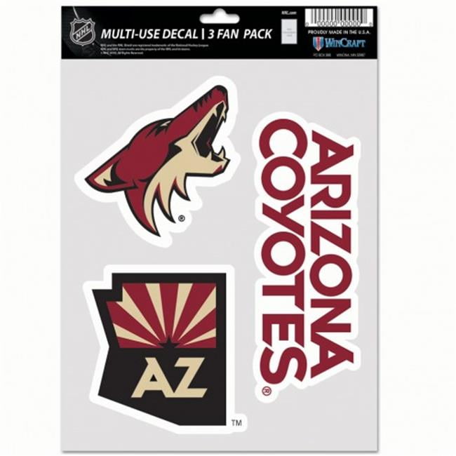 9416607439 NHL Arizona Coyotes Decal Multi Use Fan - Pack of 3