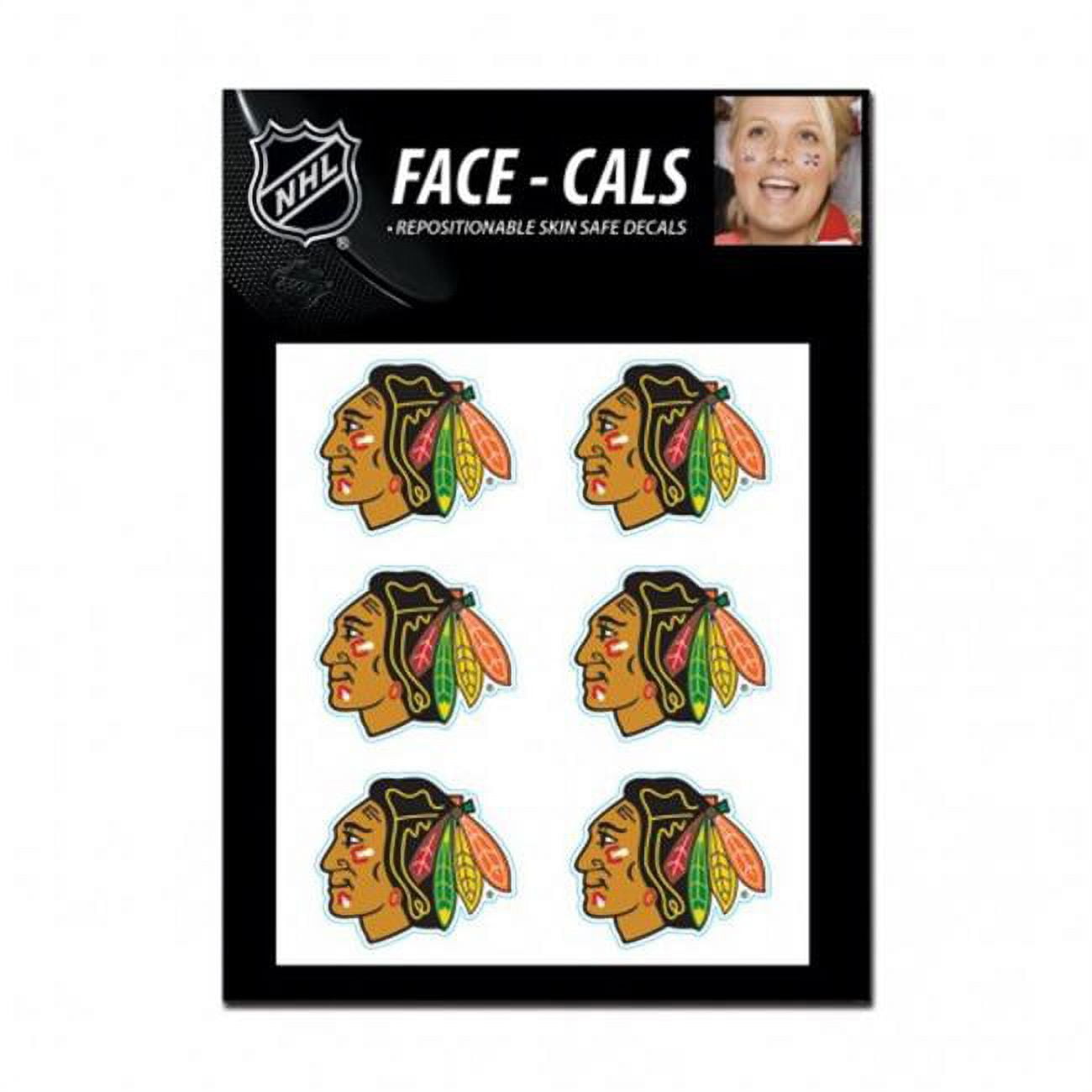 NHL Chicago Blackhawks Tattoo Face Cals -  Remember the Game, RE3358175