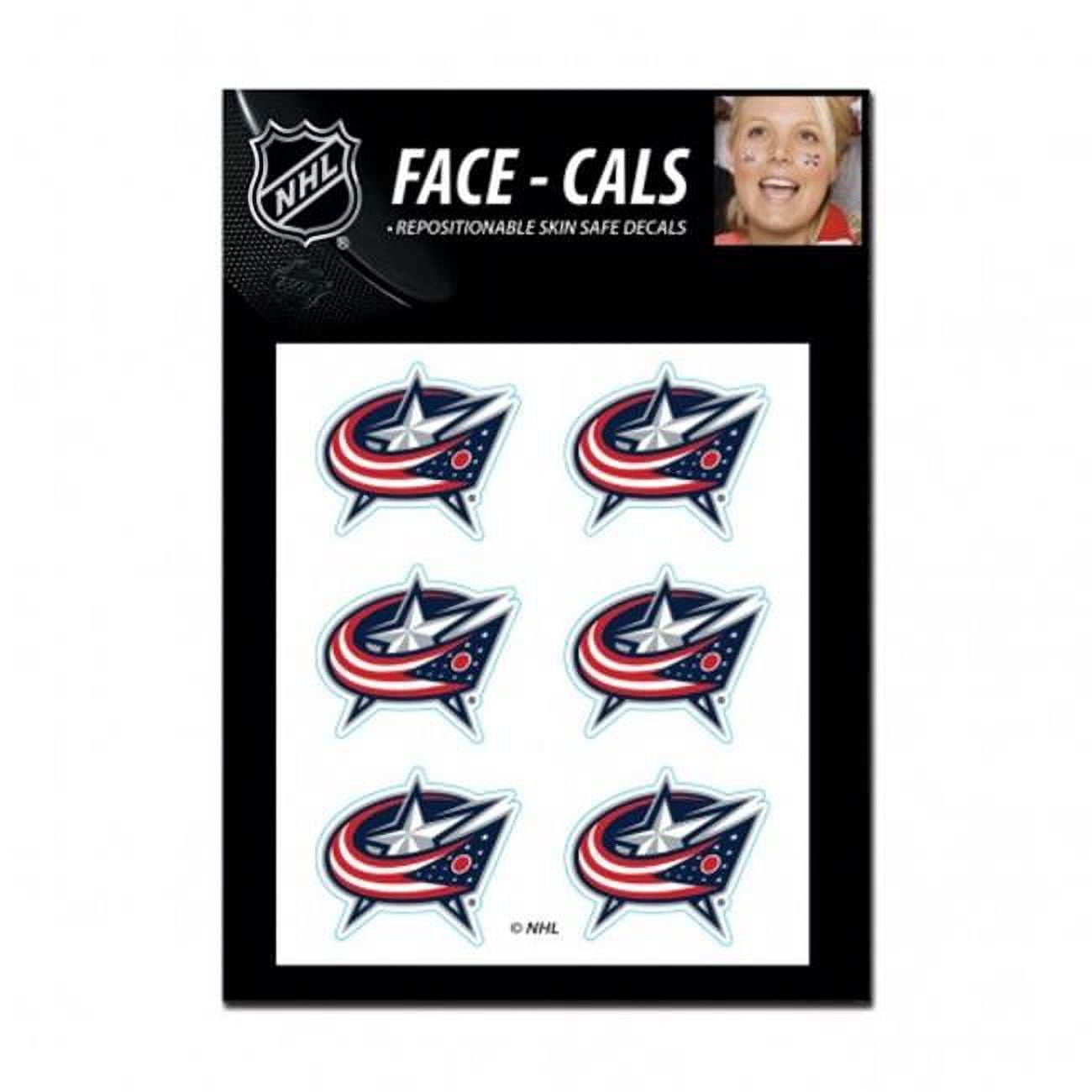 NHL Columbus Blue Jackets Tattoo Face Cals