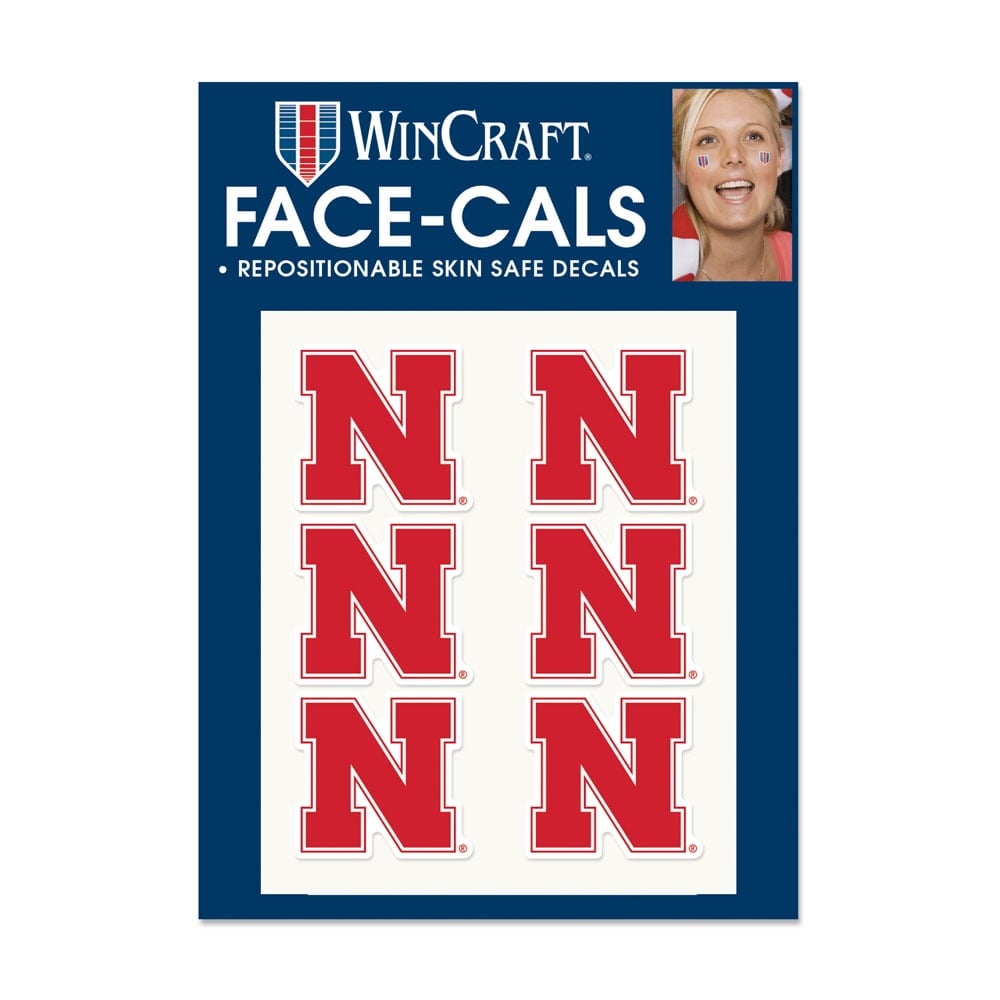 NCAA Nebraska Cornhuskers Tattoo Face Cals