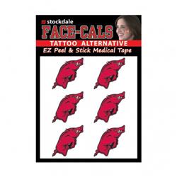 NCAA Arkansas Razorbacks Tattoo Face Cals