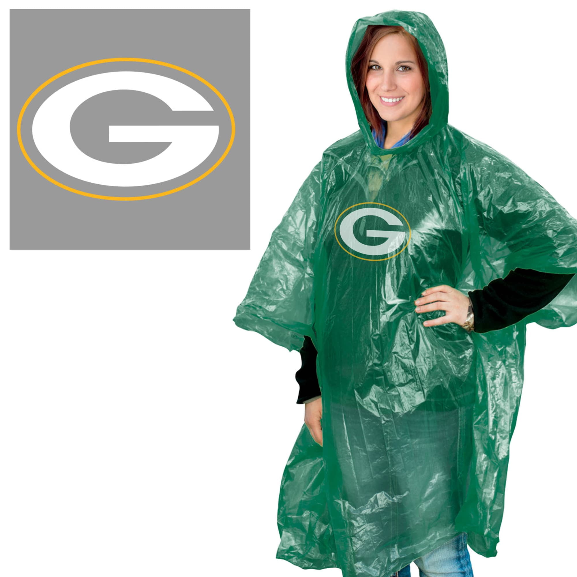 NFL Green Bay Packers Rain Poncho