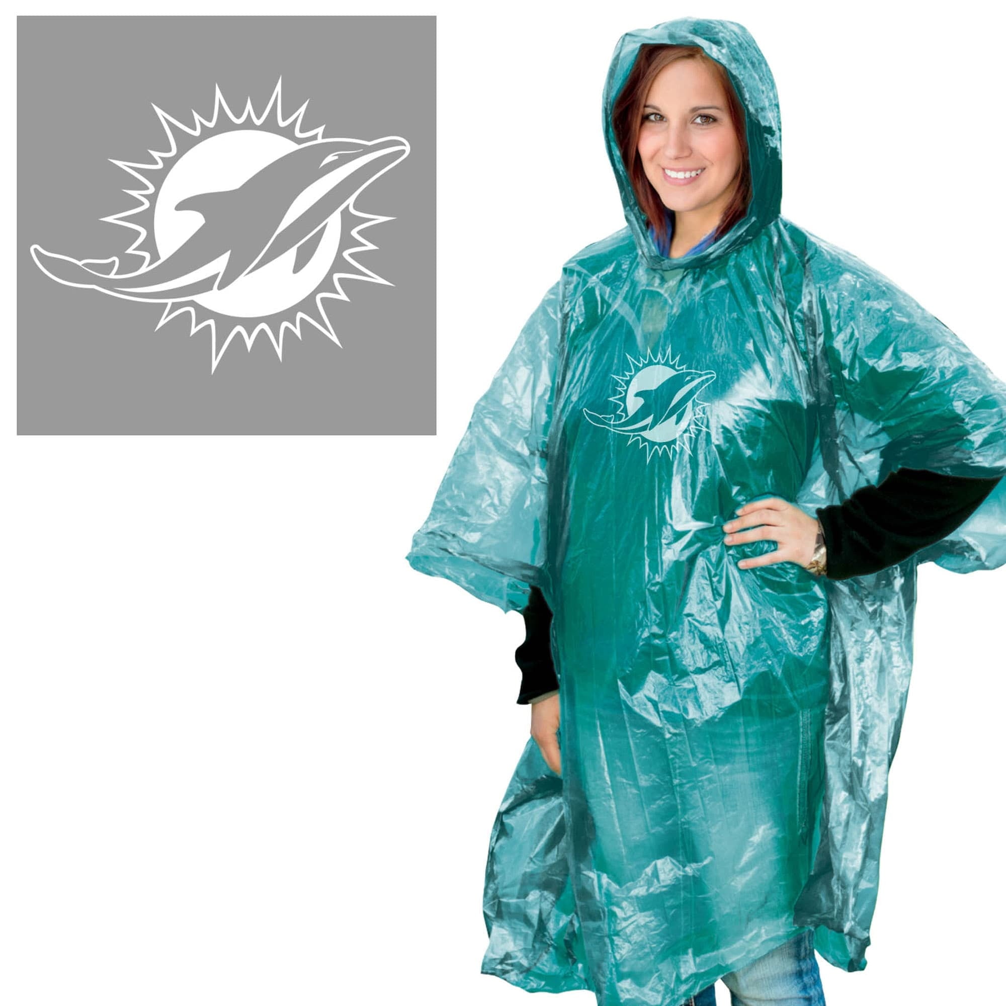 NFL Miami Dolphins Rain Poncho