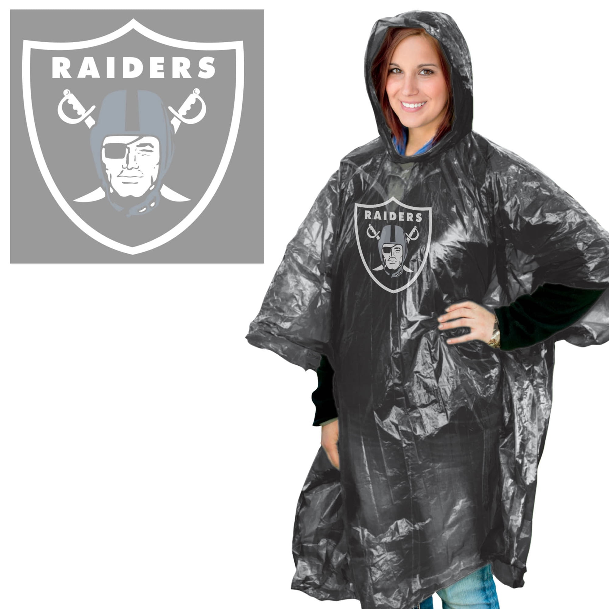 NCAA Las Vegas Raiders Rain Poncho
