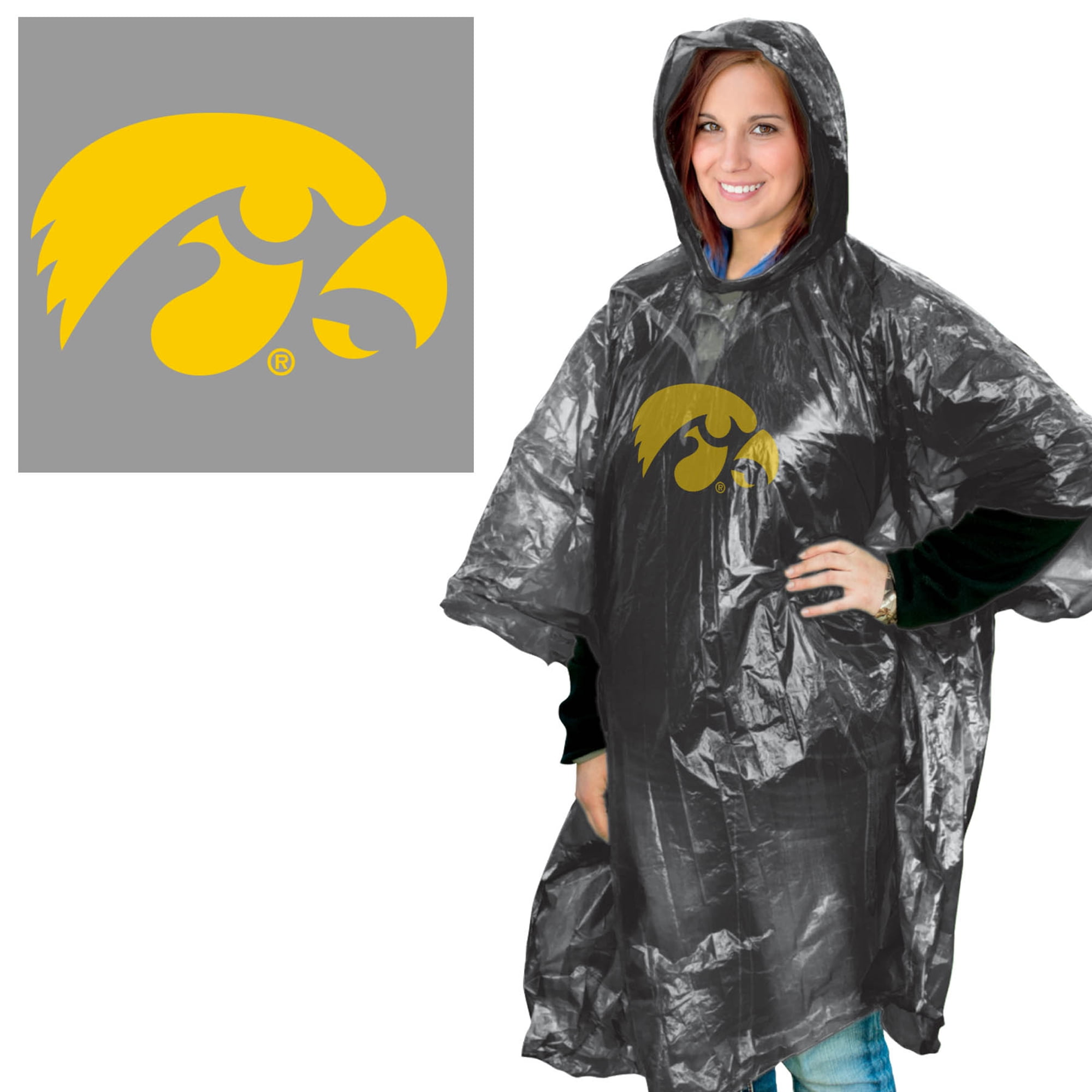 NCAA Iowa Hawkeyes Rain Poncho