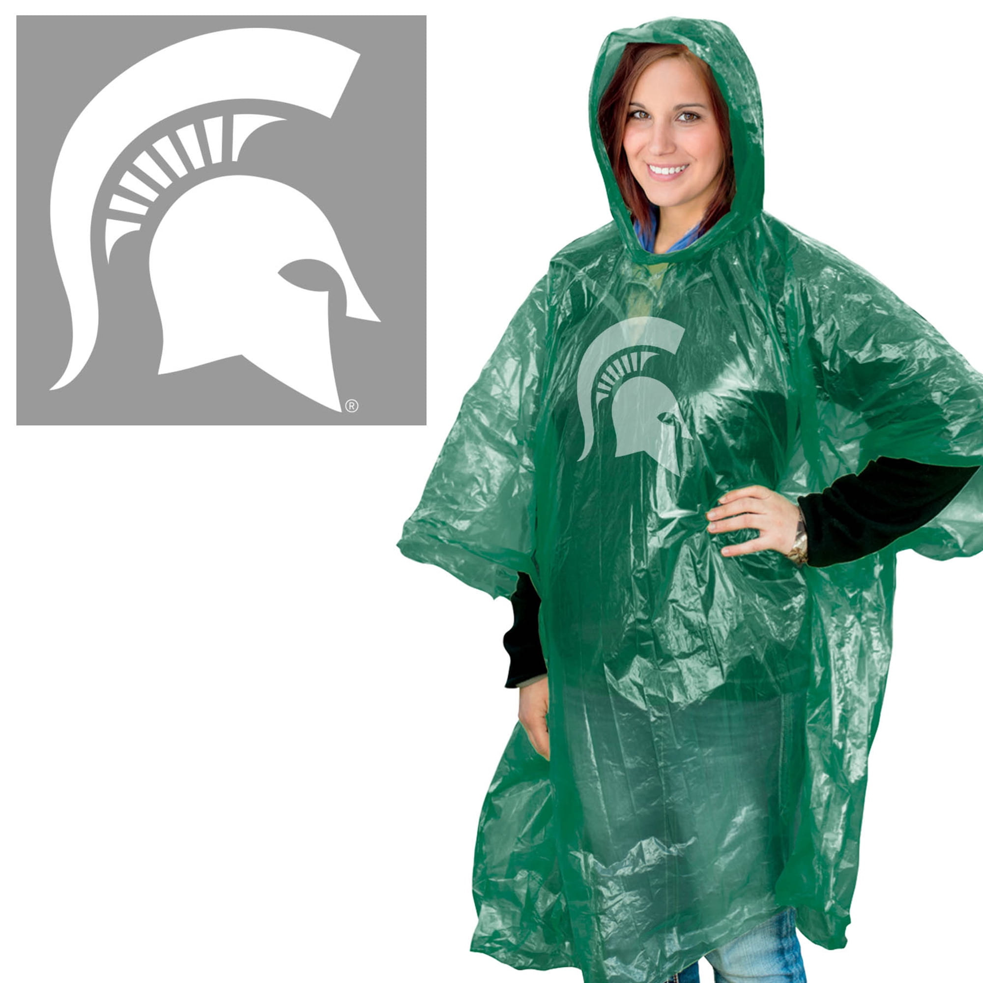 9960625333 NCAA Michigan State Spartans Rain Poncho