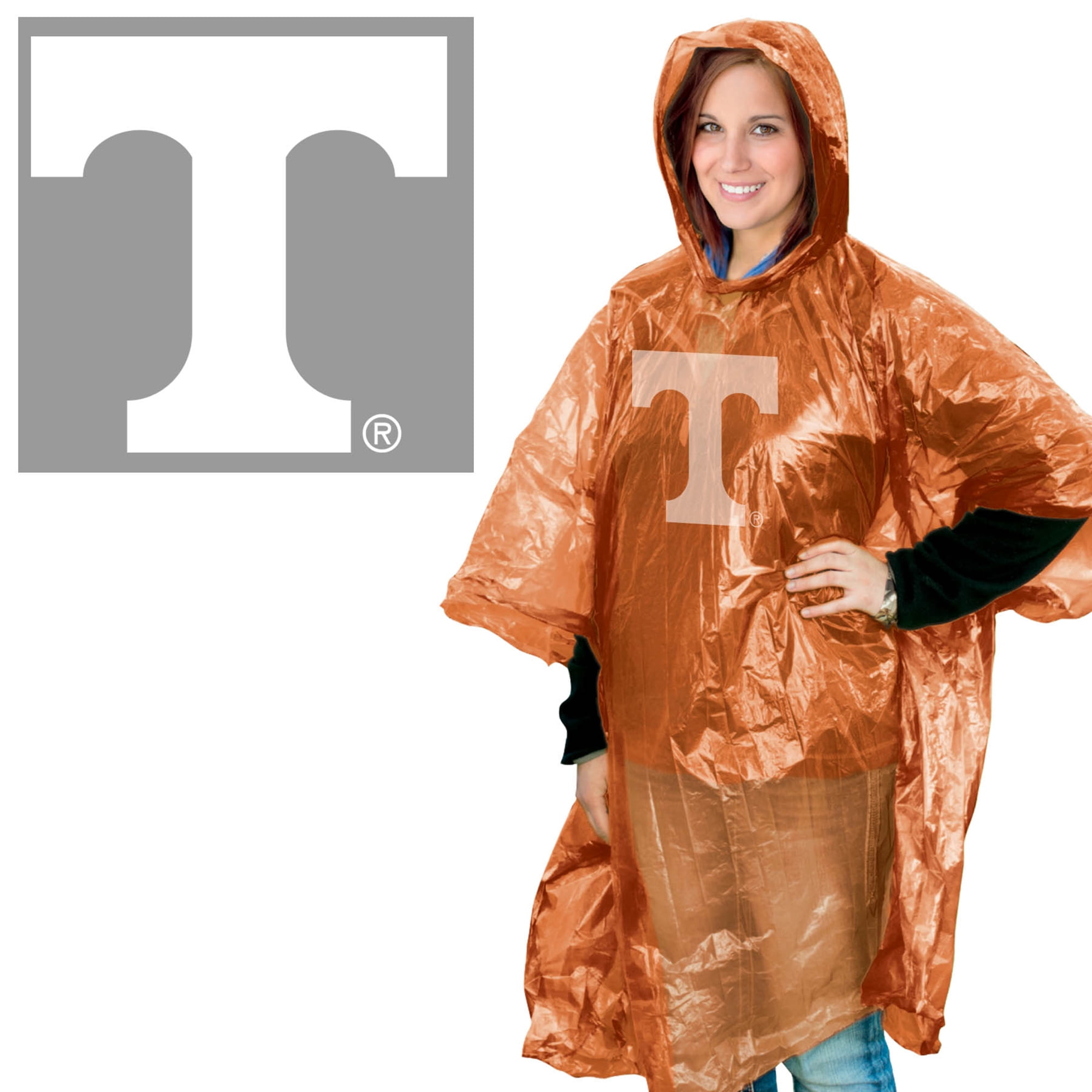 NCAA Tennessee Volunteers Rain Poncho