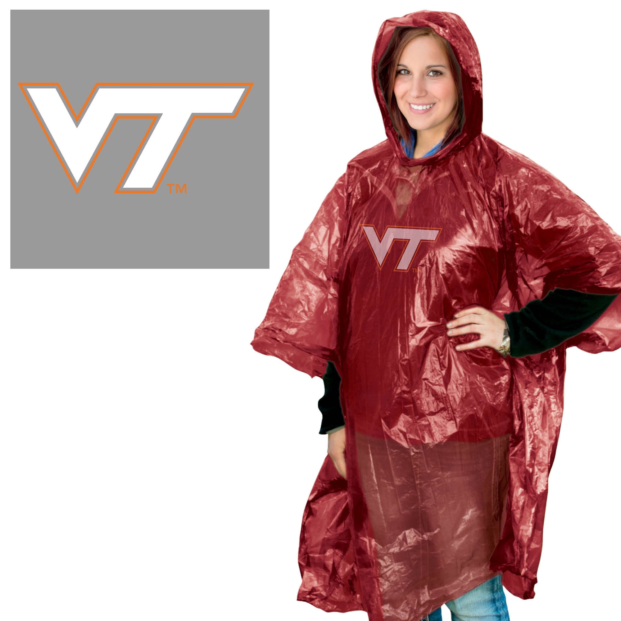 NCAA Virginia Tech Hokies Rain Poncho
