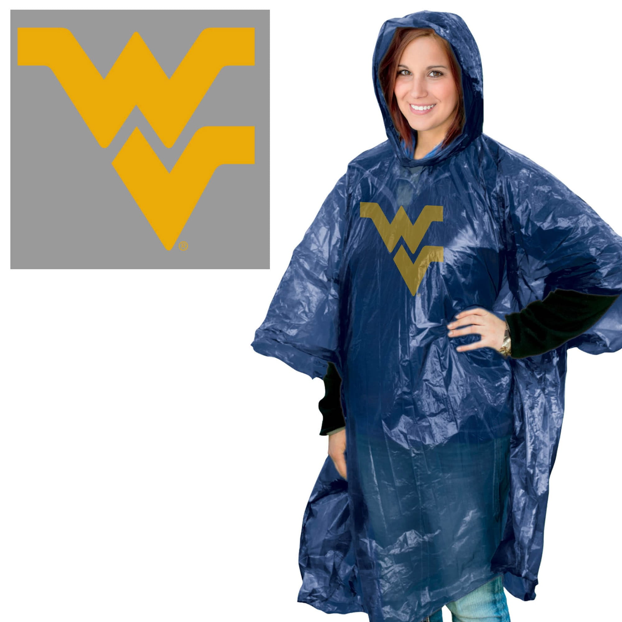 NCAA West Virginia Mountaineers Rain Poncho