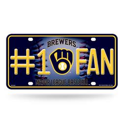 6734579993 No.1 Fan Milwaukee Brewers License Plate