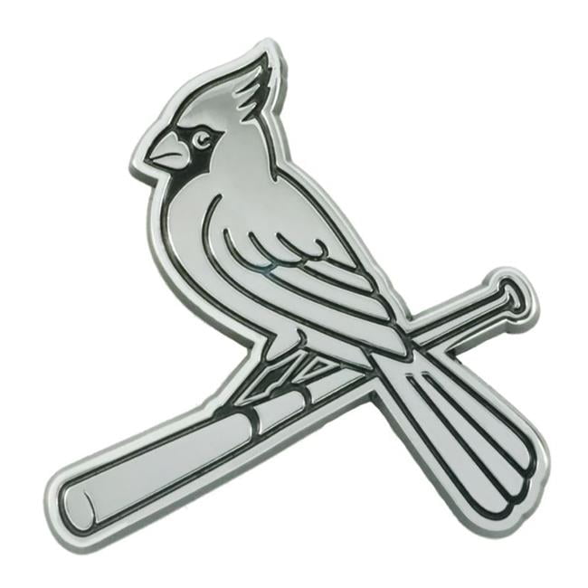 Picture of Fanmats 4228117049 St. Louis Cardinals Premium Metal Chrome Auto Emblem&#44; Silver