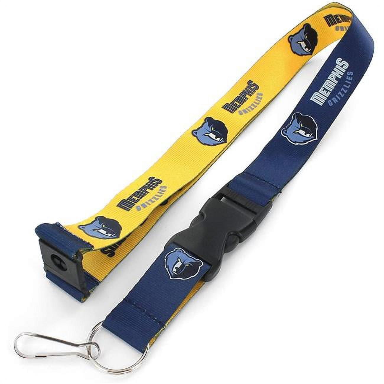 Picture of Aminco 6326481290 Memphis Grizzlies Lanyard Reversible&#44; Blue & Yellow