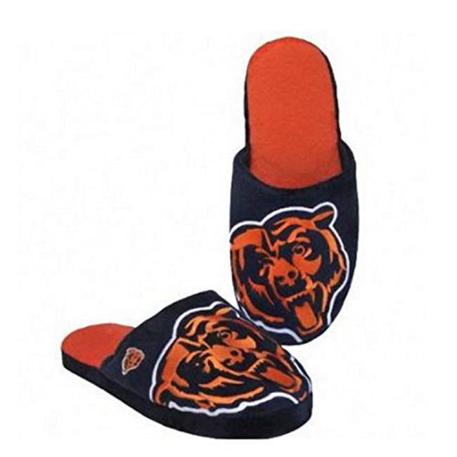 Picture of Forever Collectibles 8784905580-L Chicago Bears Big Logo Stripe Slipper&#44; Large - 2 Piece