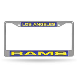6734582499 Los Angeles Rams Laser Cut Chrome License Plate Frame