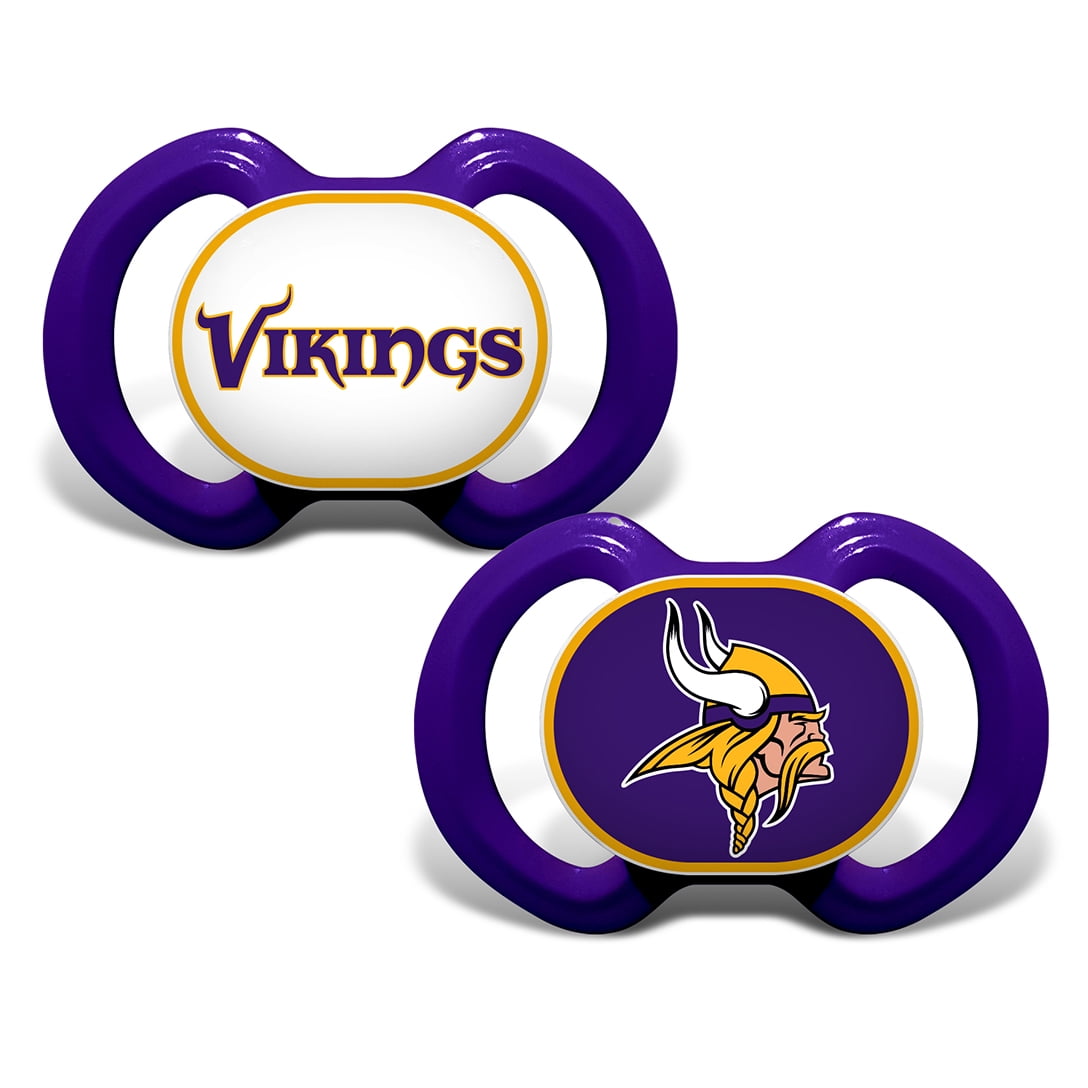Masterpieces Puzzle 598800559 Minnesota Vikings Pacifier - Pack of 2