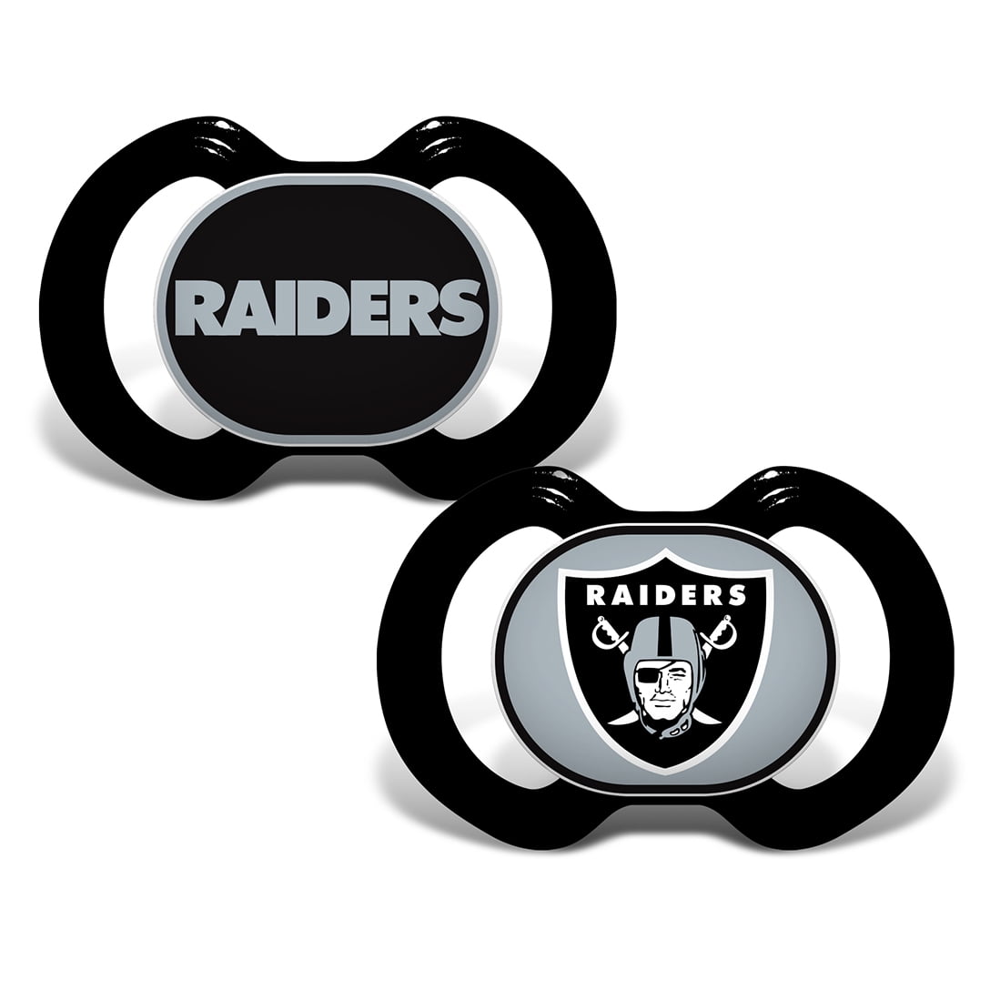 Masterpieces Puzzle 598800564 Las Vegas Raiders Pacifier - Pack of 2