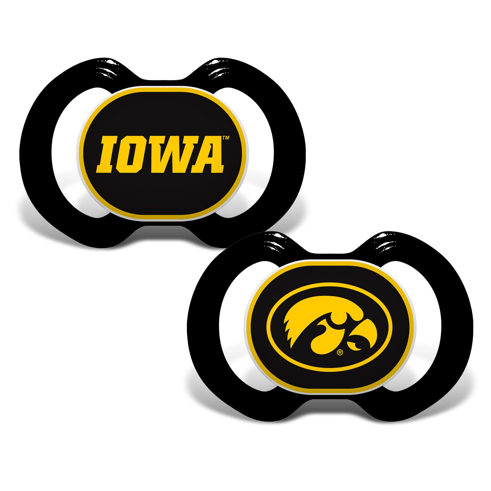 Masterpieces Puzzle 598800585 Iowa Hawkeyes Pacifier - Pack of 2