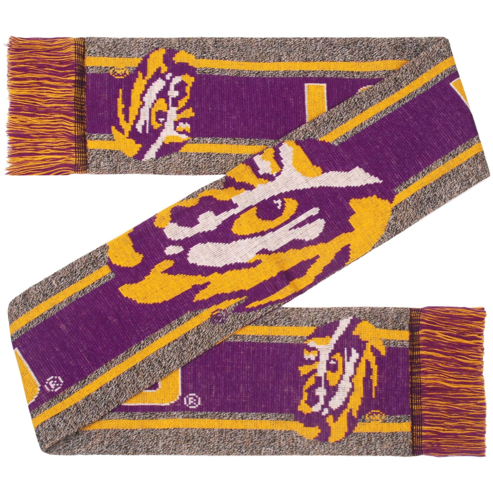 Picture of Forever Collectibles 9279791649 LSU Tigers Big Logo Wordmark Gray Scarf