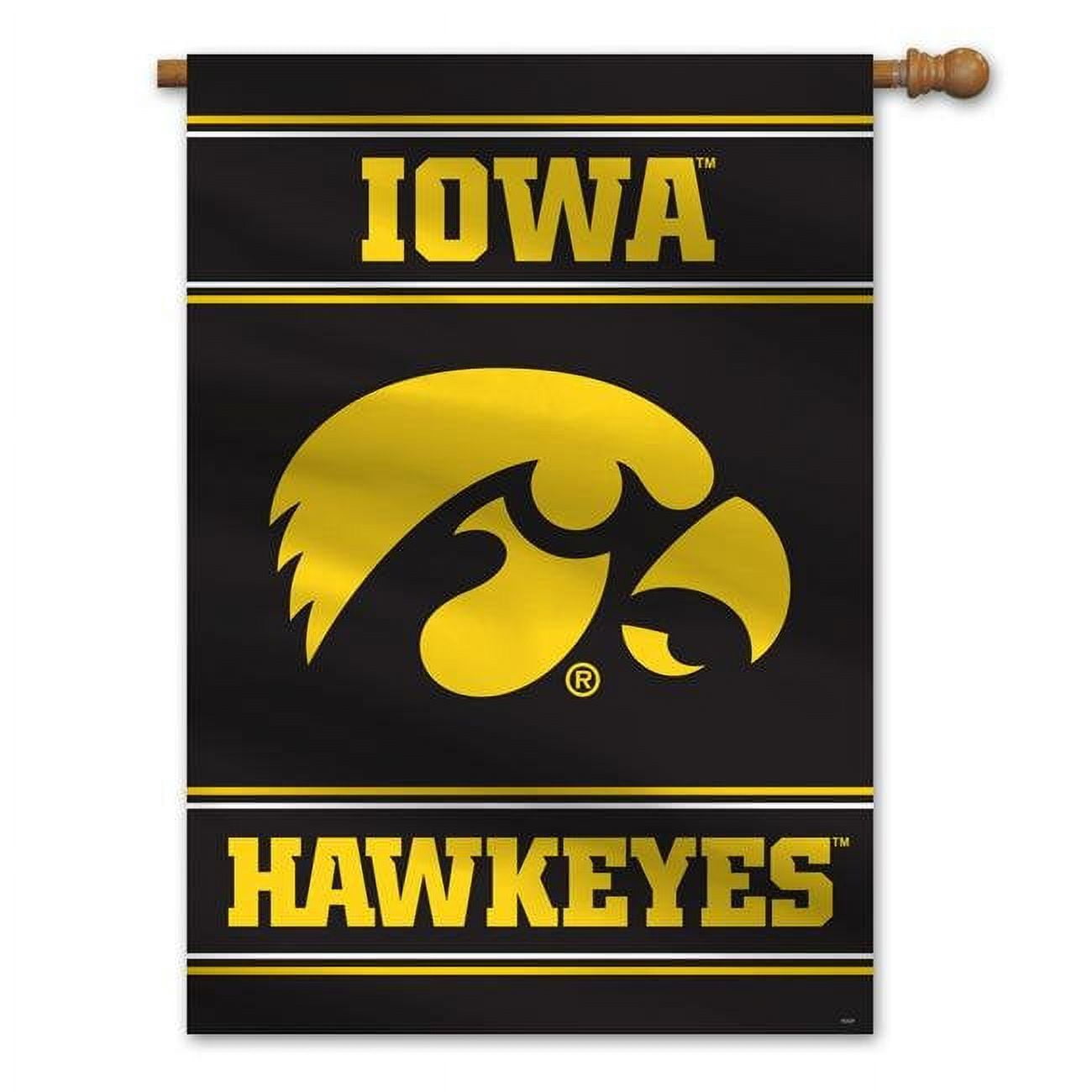 Picture of Fremont Die 2324544897 28 x 40 in. Iowa Hawkeyes House Flag Style 2 Sided Banner