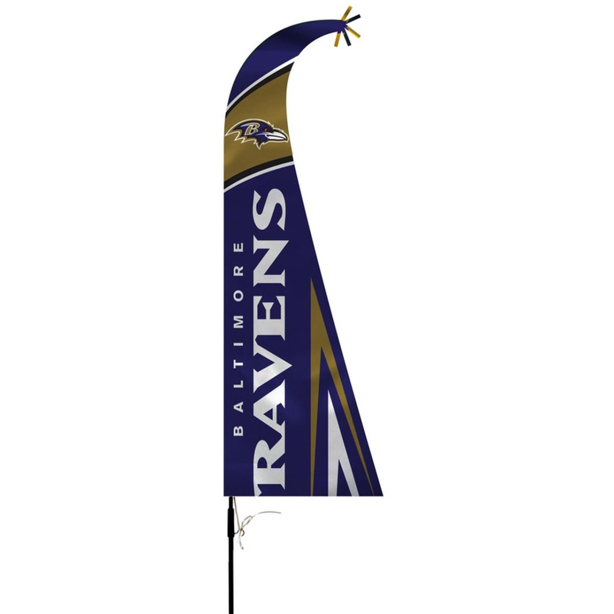 Picture of Fremont Die 2324592631 Baltimore Ravens Flag - Premium Feather Style