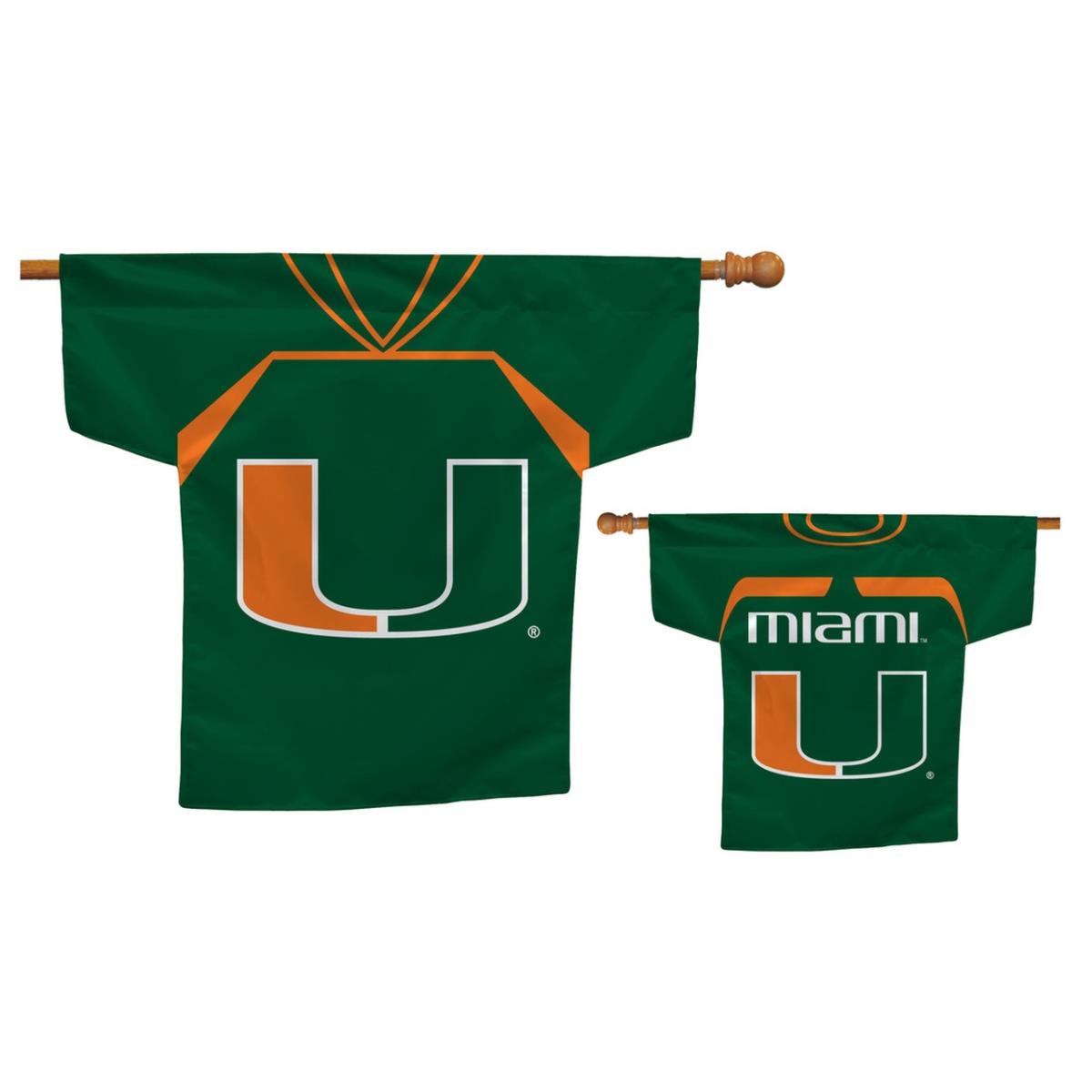 Picture of Fremont Die 2324553938 Miami Hurricanes Flag - Jersey Design