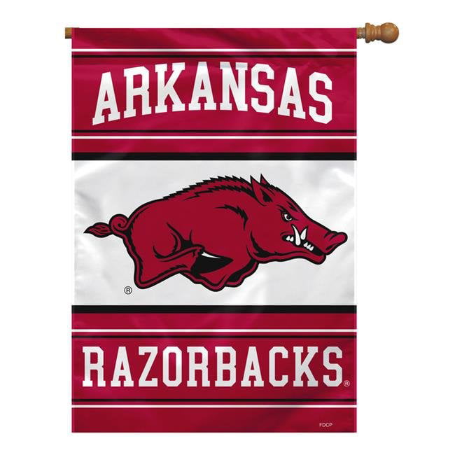 Picture of Fremont Die 2324554804 28 x 40 in. Arkansas Razorbacks House Flag Style 2 Sided Banner