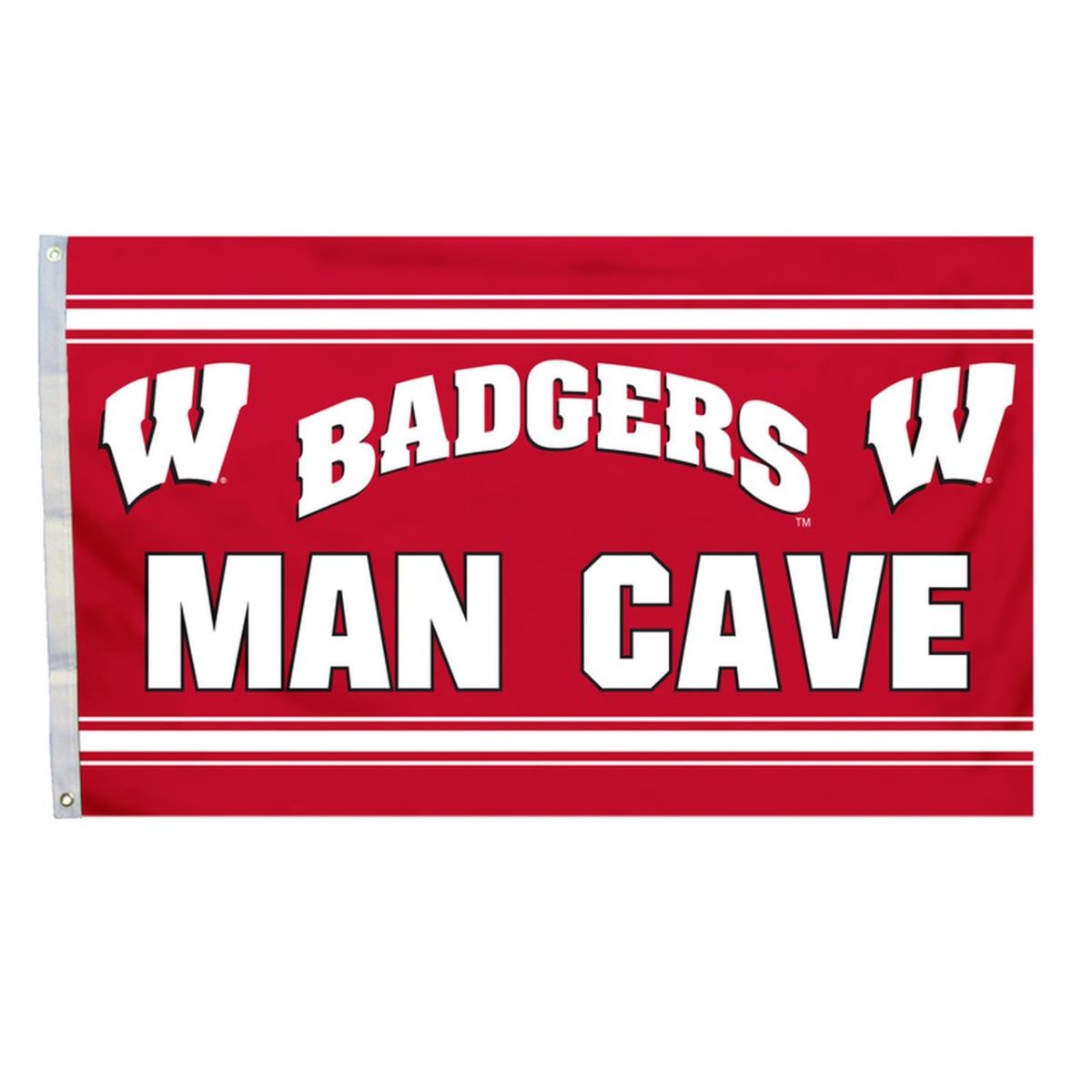Picture of Fremont Die 2324555575 3 x 5 ft. Wisconsin Badgers Banner Flag - Man Cave