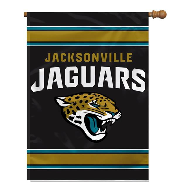 Picture of Fremont Die 2324594836 28 x 40 in. Jacksonville Jaguars House Flag Style 2 Sided Banner