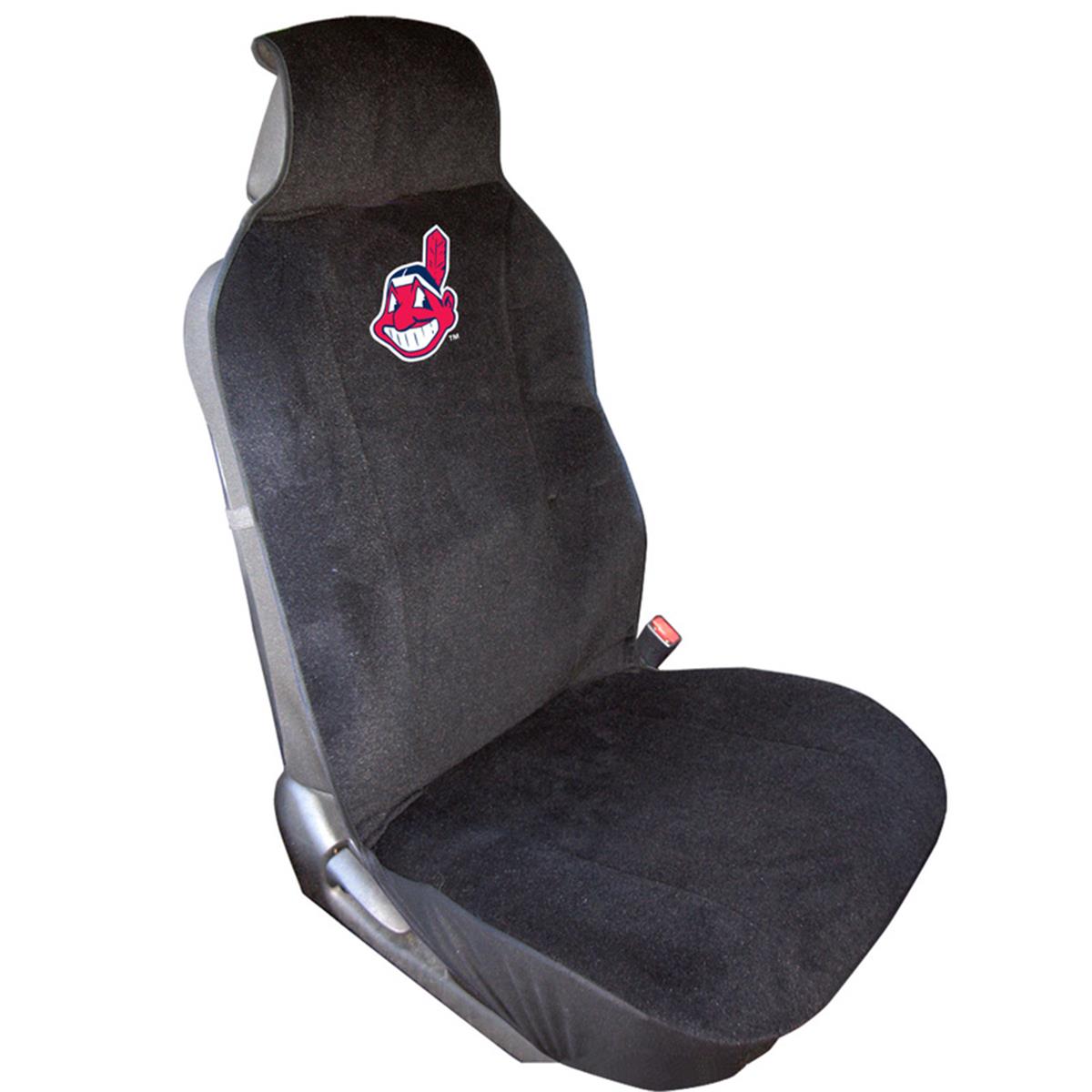 Picture of Fremont Die 2324566805 MLB Cleveland Indians Seat Cover - Chief Wahoo Design