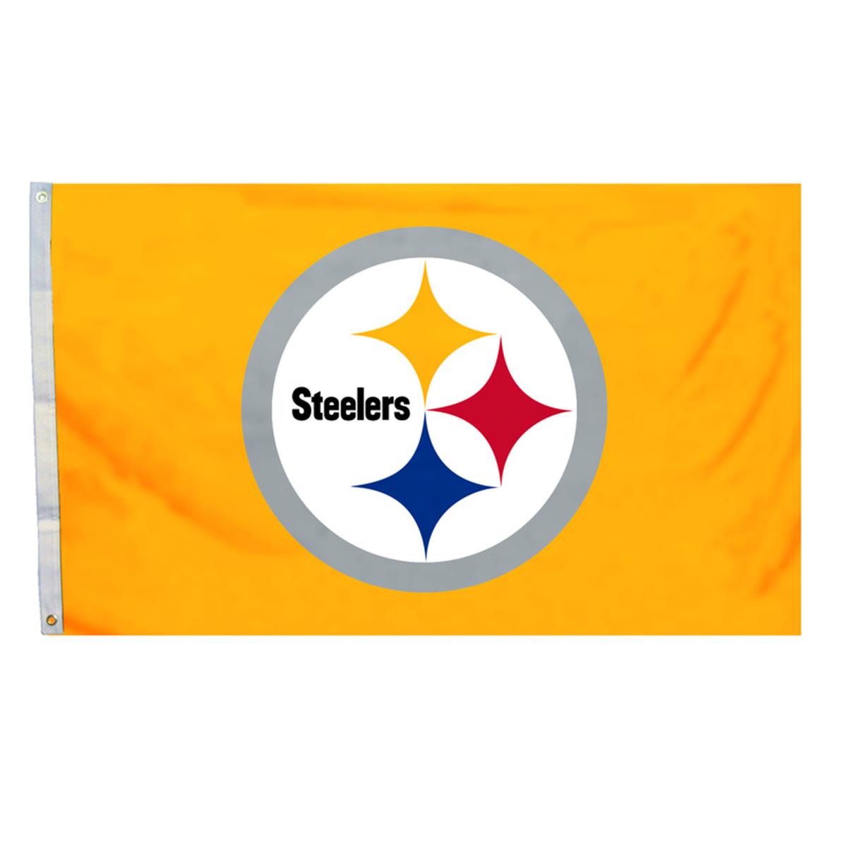 Picture of Fremont Die 2324599599 4 x 6 ft. Pittsburgh Steelers Flag&#44; Yellow