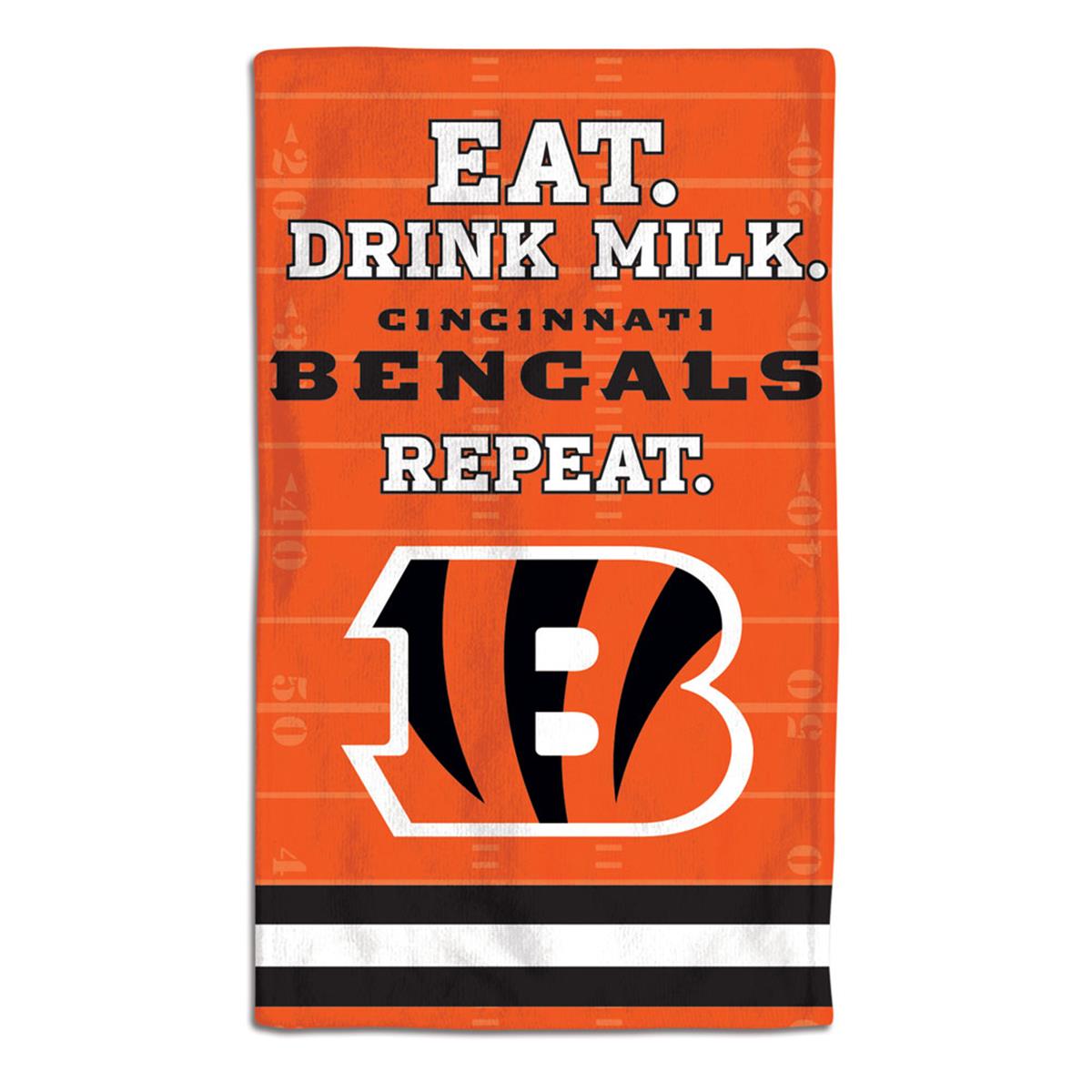 9960627200 10 x 17 in. Cincinnati Bengals Baby Burp Cloth