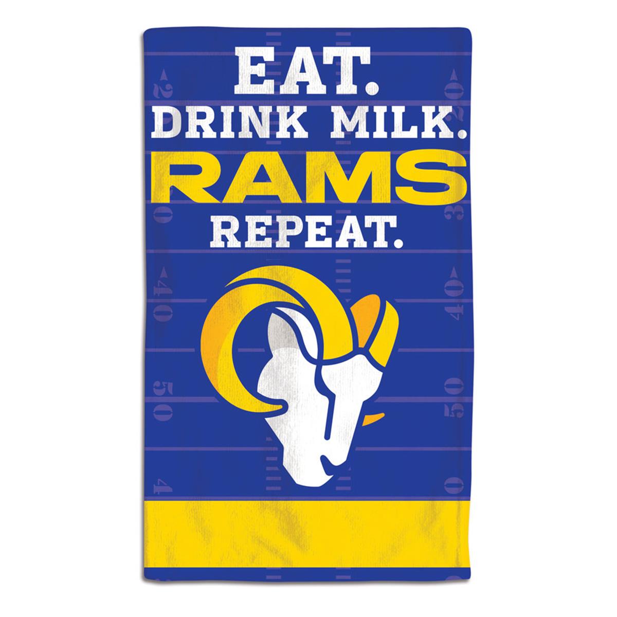 9960627220 10 x 17 in. Los Angeles Rams Baby Burp Cloth