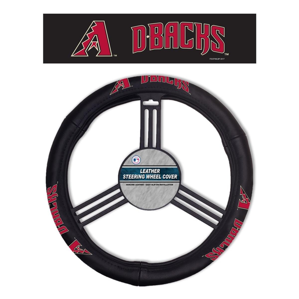 Picture of Fremont Die 2324568129 MLB Arizona Diamondbacks Steering Wheel Cover - Leather