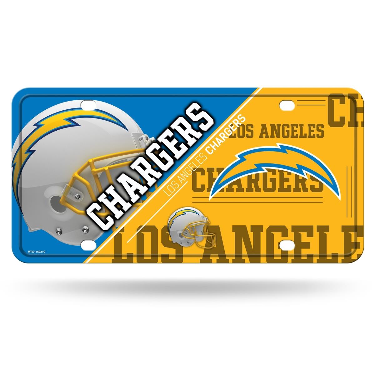 Los Angeles Chargers License Plate, Metal