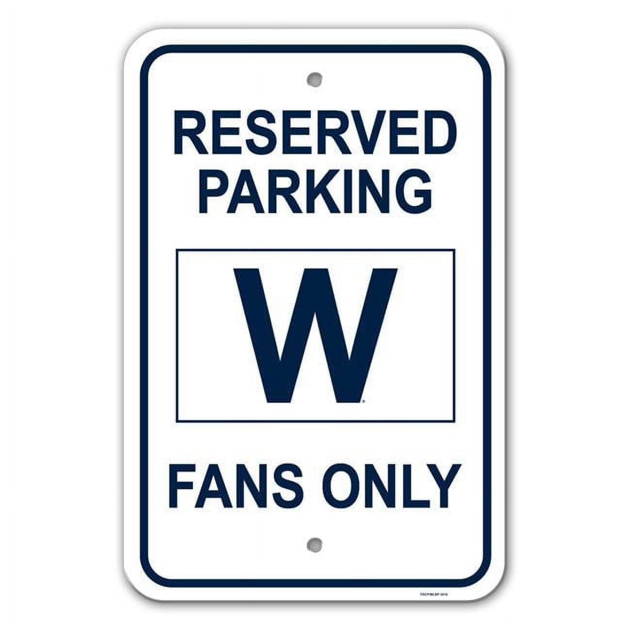 Fremont Die  12 x 18 in. Chicago Plastic Cubs Sign - W Design