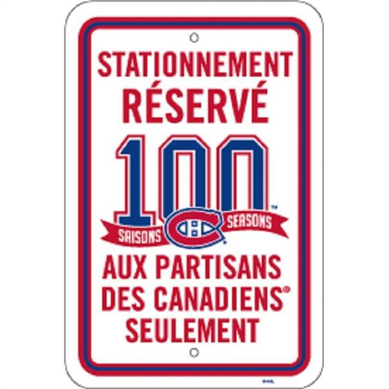12 x 18 in. Montreal Plastic Canadiens Sign