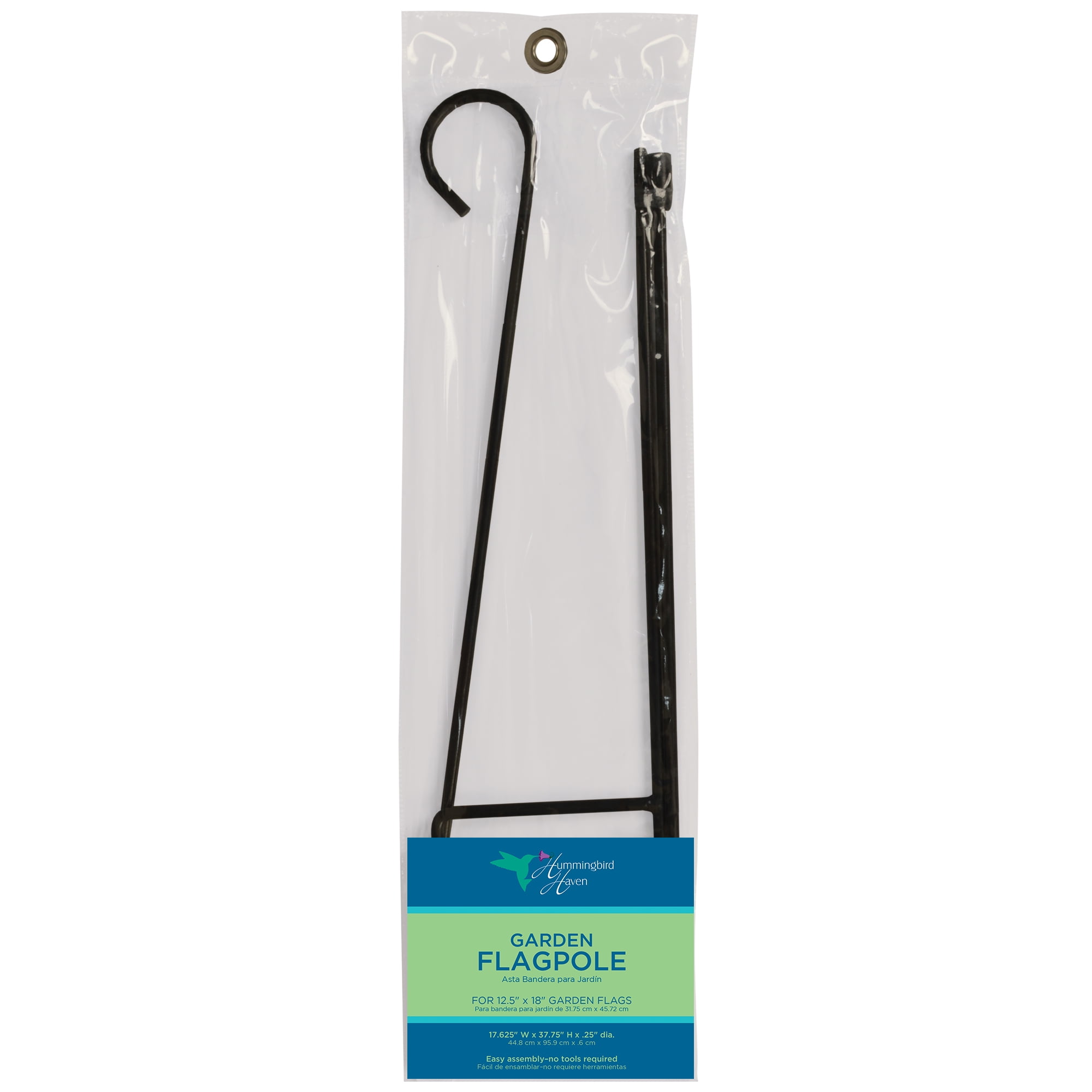 Flag Pole Garden Style Metal Stand, 3 Piece