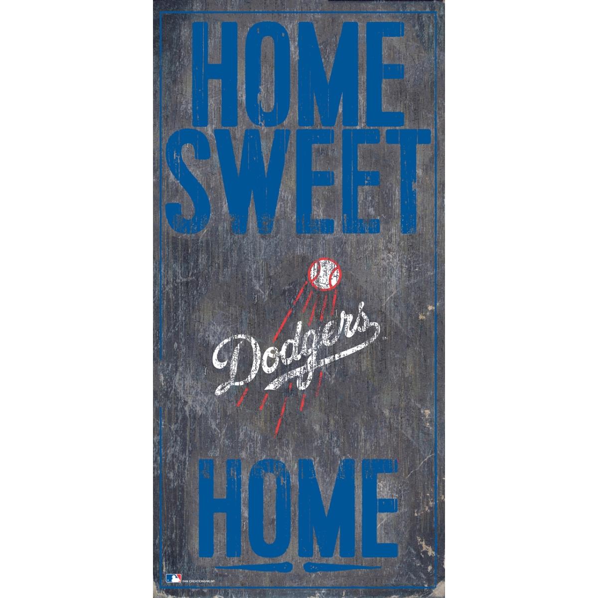 7846024722 6 x 12 in. Los Angeles Dodgers Home Sweet Home Wood Sign