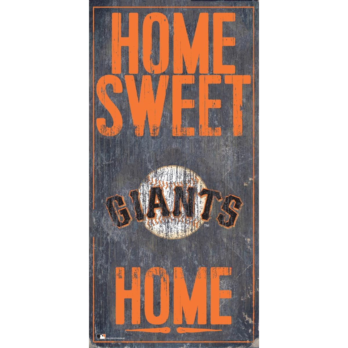 7846024723 6 x 12 in. San Francisco Giants Home Sweet Home Wood Sign